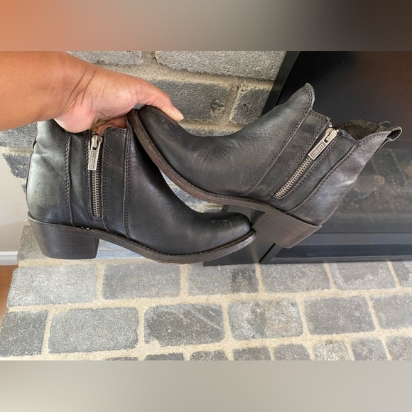 Liberty Black Handmade in Mexico black leather booties Size 6 - Picture 11 of 15